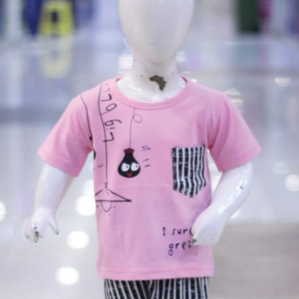 Bulb Character Printed Malai Jersey Stuff Baba Multicolors