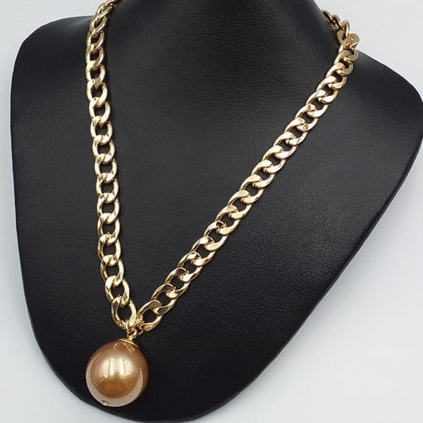 Simple Ball Design Locket For Her Golden 25764 | 24hours.pk