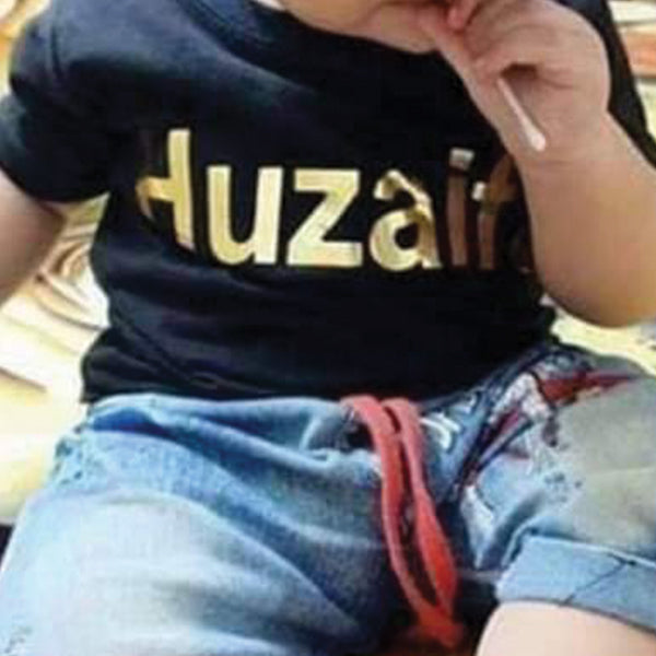 Customize Name Half Sleeve Shirt For Boys & Girls Your Name On Your Shirt Sleeve.