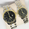 Creative Couple Watches Second With Date Ladies And Gents Pair Black Dial With Silver & Golden 97996 | Abdul Basit Janjee