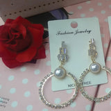 Beautiful Pearl Diamonds Earrings For Her Random Colors | 24hours.pk