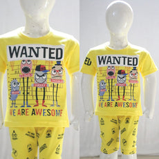 Wanted We Are Awesome Character Printed Malai Jersey Stuff Baba Yellow