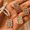 Egyption Pearls & Stones Locket Set For Women's