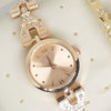 Rounded Shaped Dial Watch With Bracelet For Women's Golden 542399 | Abdul Basit Janjee