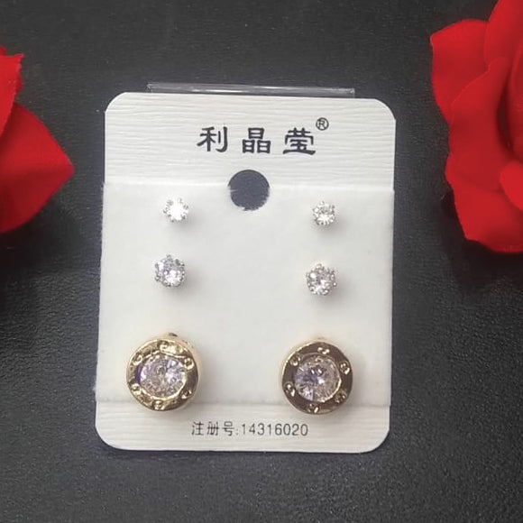 Nut Diamond Shaped Ring Style Earrings Set For Womens | 24hours.pk