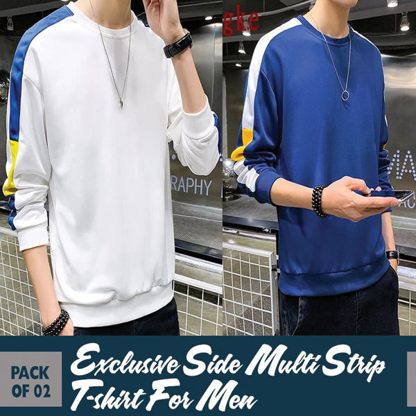Pack of 2 Multi Stripe Full Sleeve Shirt For Men