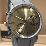 Latest Simple Design Watch Grey Strap With Golden & Silver Dial For Men's 89061 | Abdul Basit Janjee