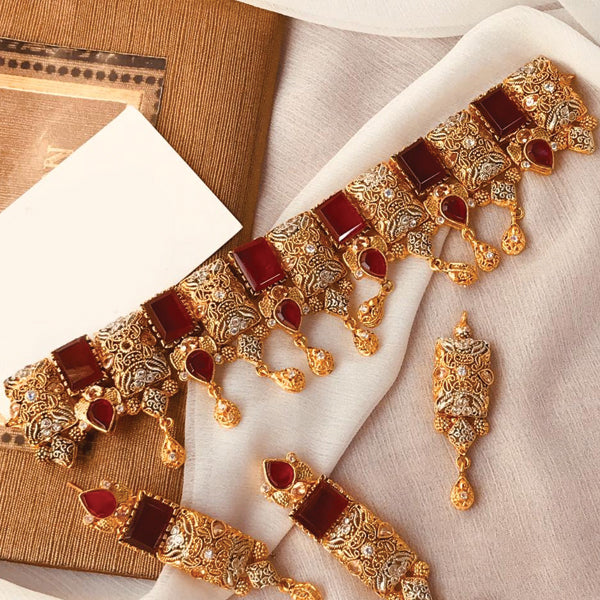 Elegant Egyptian Traditional Multi Stones Necklace Set for Women