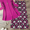 Western Plain Shirt Printed Trouser Boski Pink Black & White