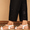Latest Handmade Flowers Design Pajama Black For Her 863 | 24hours.pk