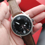 Men Fashionable Leather Strap Watch With Date