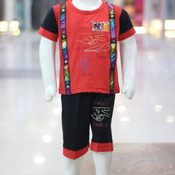 Creative Printed Lacra And Fine Jersey Stuff Baba Suit