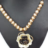 Latest Rose Flower with White Locket For Her Golden 25764 | 24hours.pk