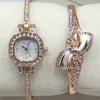 Latest Creative Radius Shaped Watch With Fashionable Bracelet For Her 00445