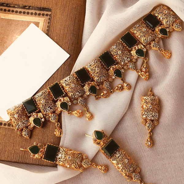 Elegant Egyptian Traditional Multi Stones Necklace Set for Women