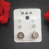 Nut Diamond Shaped Ring Style Earrings Set For Womens | 24hours.pk