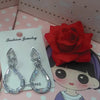 Leaf Shaped with Small Bangles Stylish Fashion Diamonds Earrings For Her Random Colors | 24hours.pk
