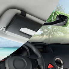 Pack of 2 Car Window Cleaning Windshield  And Car Tissue Sun visor Holder  Leather  Black | 24HOURS.PK
