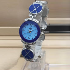 Women Rounded Bracelet Luxury Fashion Watch Silver