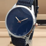Latest Stylish High Quality Black Strap & Blue Dial Watch For Men's 598211