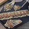 Set Hadrabade Malty Design Necklace For Women Red 51133
