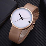 Eclipse Shaped Simple Analog Wrist Watch For Unisex Coffee Color & White 853096 | Abdul Basit Janjee