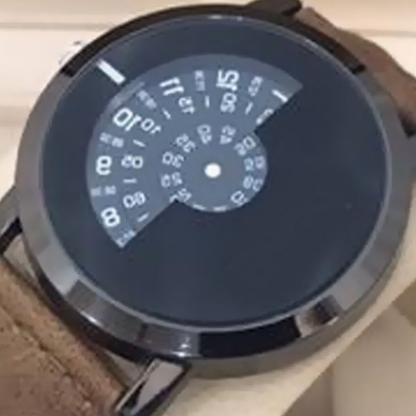 Creative Pattern Camera Concept Short Simple Special Digital Disks Hands Fashion Watch For Unisex Brown 8563 | Abdul Basit Janjee