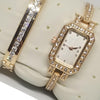 Rectangle Shaped Dial Watch With Bracelet For Women's Golden 542399 | Abdul Basit Janjee