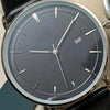 Black Strap & Creative Dial Pair Watch With Date Option For Men's And Womens Best Gift For Valentine's Day 8765 | 24hours.pk