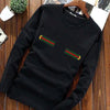 Latest Round Crew Neck Full Sleeve Printed Shirt For Men's Black SP07