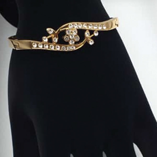 Latest Flower Plant Design Diamond Bracelet For Girls | 24hours.pk