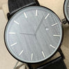 Black Strap Pair Watch With Date Option For Men's And Womens Best Gift For Valentine's Day 8765 | 24hours.pk