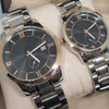New Stylish Couple Watches Second With Date Ladies And Gents Pair Silver & Brown 97996 | Abdul Basit Janjee