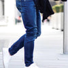 Simple Design Dark Blue Jeans For Men's | 24hours.pk
