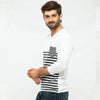 Pack of 3 White Strips Printed Full Sleeve Shirt For Men's