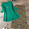 Western Plain Shirt Printed Trouser Boski Sea Green & Brown
