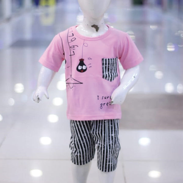 Bulb Character Printed Malai Jersey Stuff Baba Multicolors