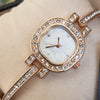 Fashionable Creative Radius Shaped Watch Golden For Her | 24hours.pk