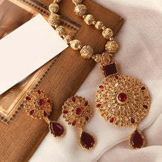 Egyptian Long Necklace And Earrings Set For Women