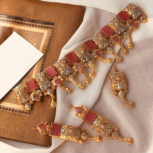 Elegant Egyptian Traditional Multi Stones Necklace Set for Women