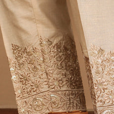 Latest Golden Color Creative Pajama For Womens & Girls | 24hours.pk