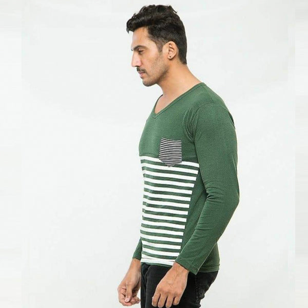 Pack of 3 White Strips Printed Full Sleeve Shirt For Men's