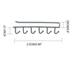 Cup Holder With 6 Hooks To Place Under The Cabinet, Coffee Cup Hooks Tie Hook Key Hooks, For Kitchen