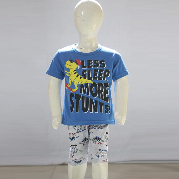 Less Slip More Stunts Printed Malai Jersey Stuff Baba Suit Multicolors