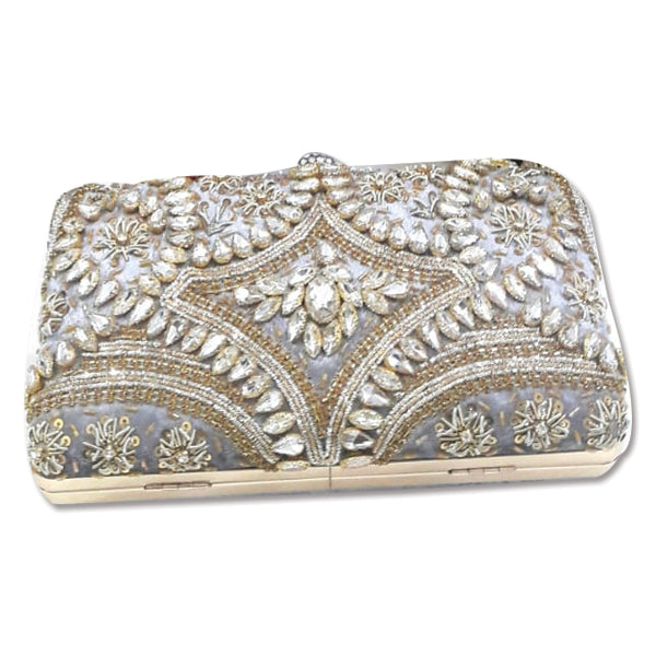 Creative Fashionable Bridal Rectangular Shaped Clutch Purse Available In Random Colors 6137