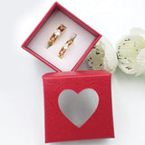 Pack of 2 Double Sided Heart Design Ring With Heart Design Box For Her Gift or Engagement Golden 0864 | 24hours.pk