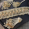 Set Hadrabade Malty Simple Design Necklace For Women In Offwhite Color Stones 51133