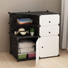 House of Quirk Portable Bedside Cube Storage Organizer 2 Cube Plastic Organizer for Bedroom,Living Room or Kids Room -Black & White | 24hours.pk