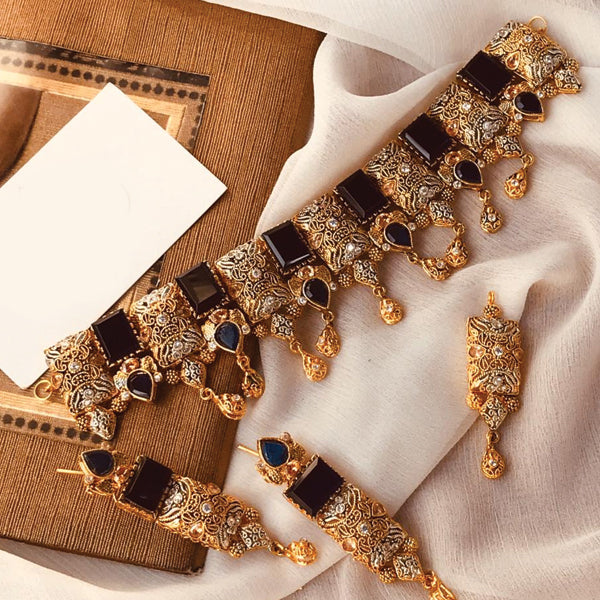 Elegant Egyptian Traditional Multi Stones Necklace Set for Women