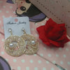Beautiful Pearl With Diamonds Eclipse Earrings For Her Random Colors | 24hours.pk
